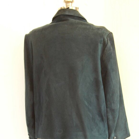 60's Blue suede boxy jacket Small/Medium - Picture 2 of 2